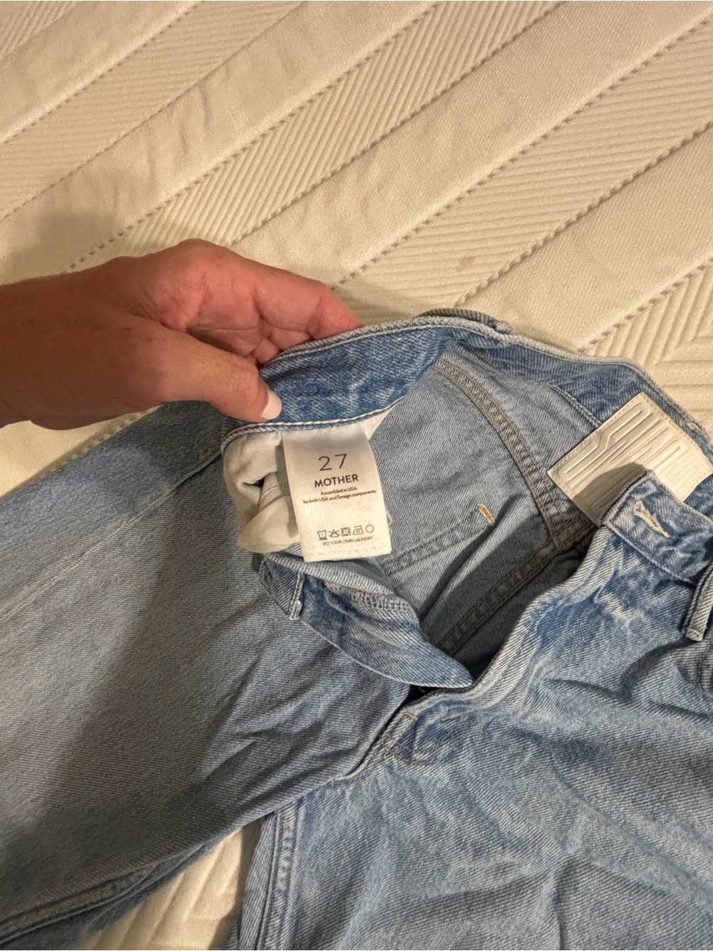 MOTHER Light Blue High-Rise Wide Leg Jeans - Picture 4 of 6